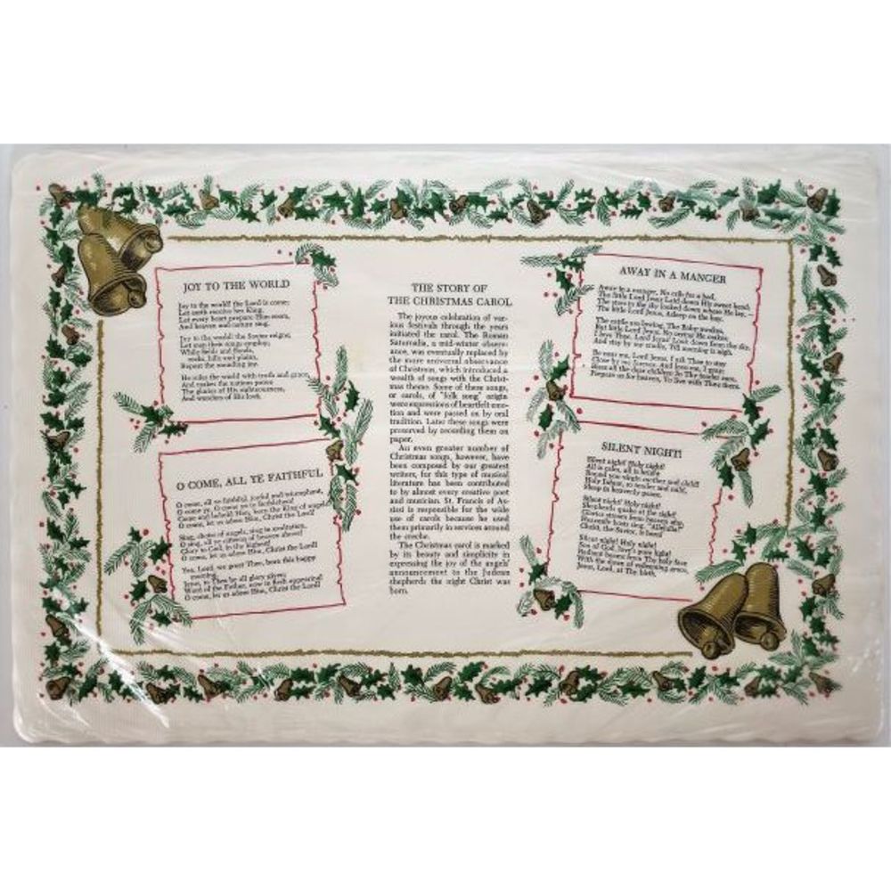 Vintage Graceline Embossed Christmas Placemats Set of 20